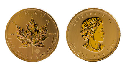 Canadian Gold Maple Leaf one ounce coin