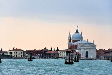 Fototapeta na wymiar Church of San Giorgio Maggiore in the evening in Venice, Italy.