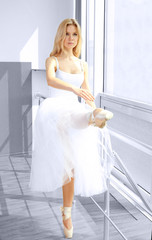 Beautiful balerina practicing in ballet class © Africa Studio