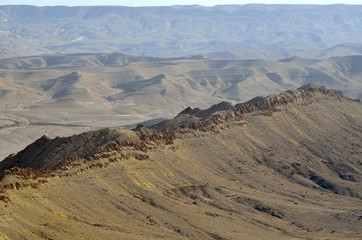 Negev desert mountain landscape.