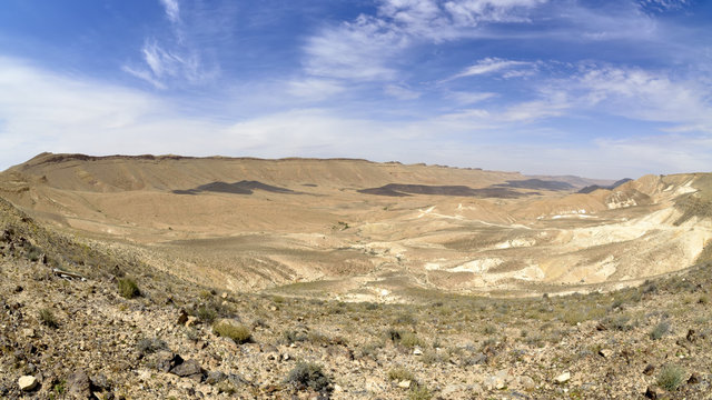 Ramon Crater view in Negev desert.