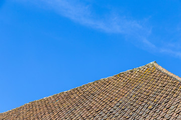 roof tile over blue sky