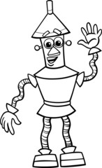 fanatasy robot cartoon coloring page