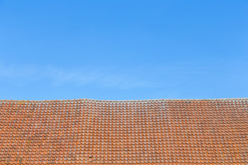 roof tile over blue sky