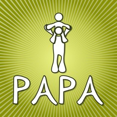 papa symbol on fresh green background