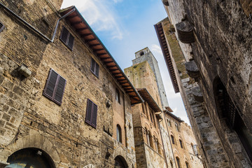 towers of old town San Giminiano, Tuscany, Italy