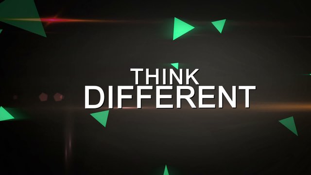 Think Different and Be Creative Looping animation