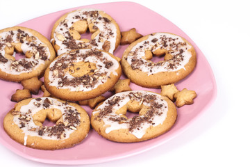 Obraz na płótnie Canvas shortbread cookie on the plate