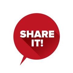 Share it! Flat design vector