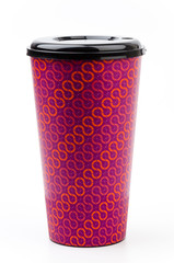 Drink cup isolated white background