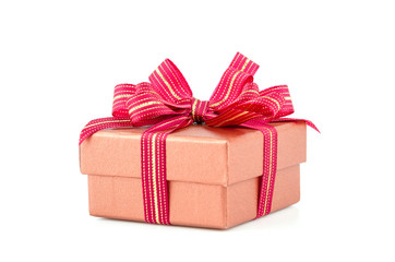 Gift box isolated white background