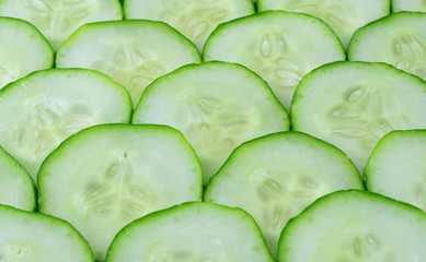 sliced cucumber