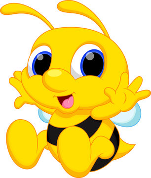 Cute baby bee cartoon