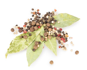 bay leaf, pepper