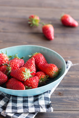 Strawberry in a bowl