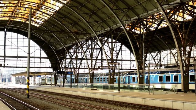 Train Station in Prague, Czech Republic