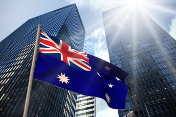 Composite image of australia national flag - Powered by Adobe