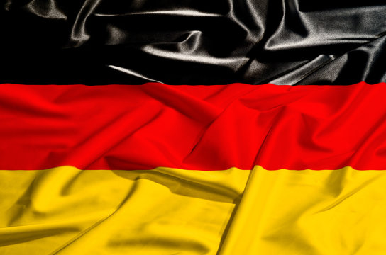 Germany flag on a silk drape