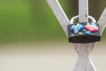 Romantic love padlock