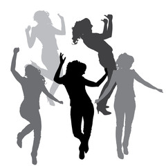 Vector silhouette of a woman.
