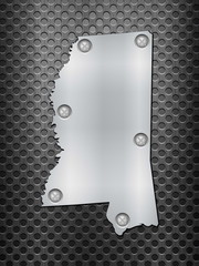 Mississippi metal map