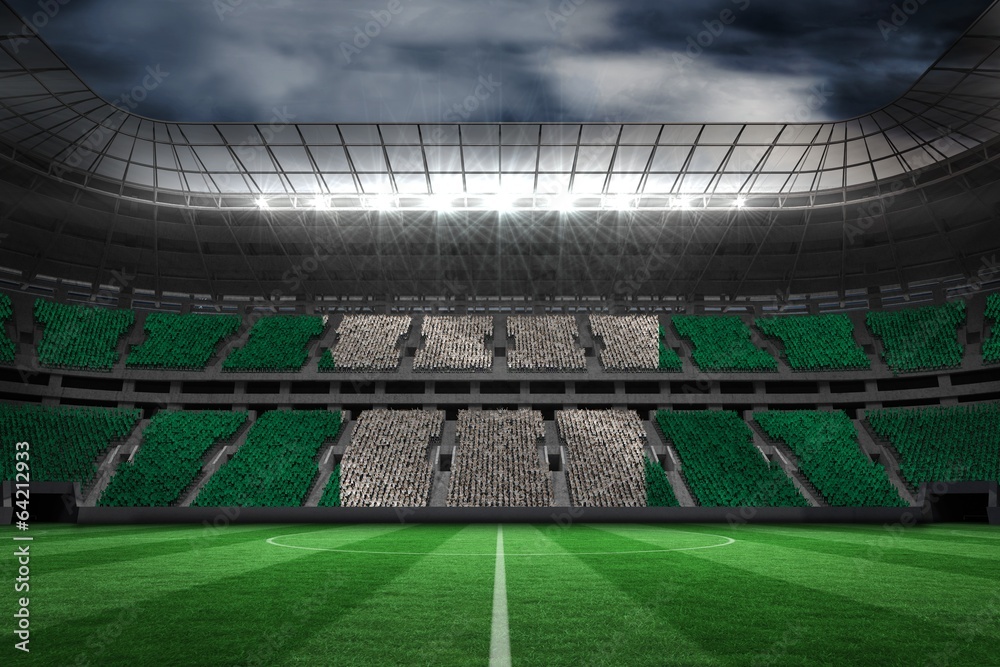 Poster composite image of digitally generated nigerian national flag