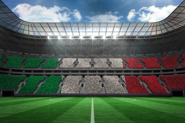 Composite image of digitally generated italian national flag - Powered by Adobe