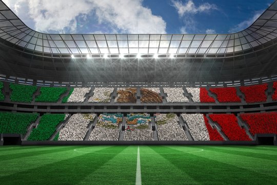 Composite image of digitally generated mexican national flag
