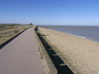 Reculver sea front, Kent,