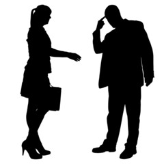 Vector silhouette of a people.