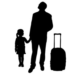 Vector silhouette of family. © majivecka