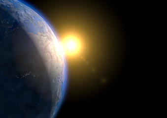 Earth Dawn - furnished by NASA