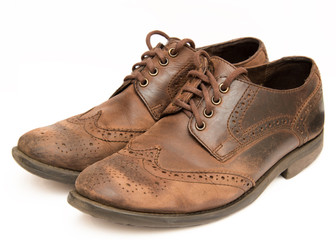 Old brown shoes