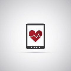 Heart Rate Counter App Icon for Mobile Devices