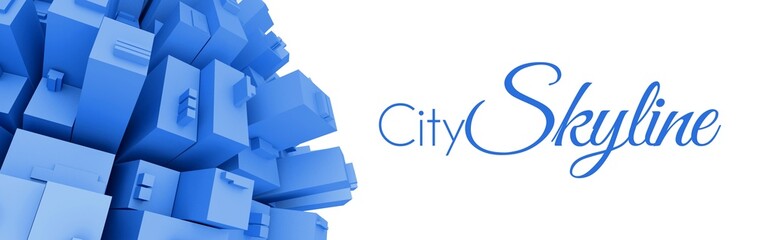 3d City skyline creative illustration