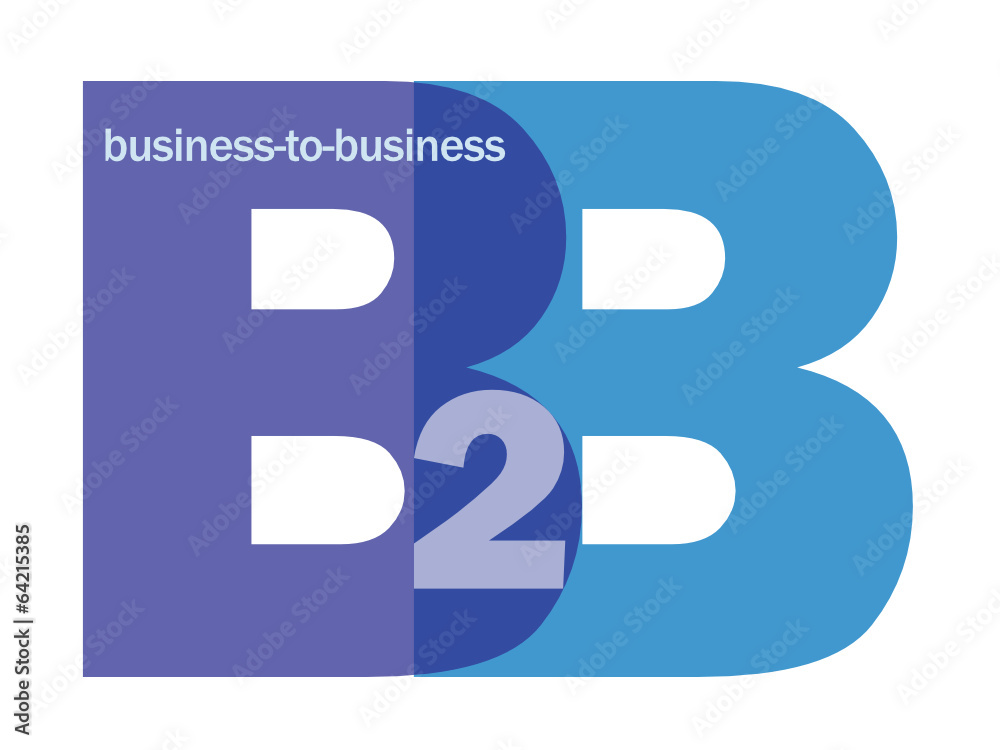 Sticker b2b letter collage (customer services commerce business clients)