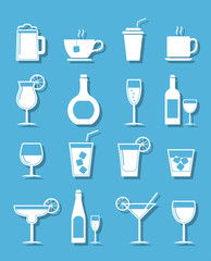 Drink icons set