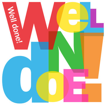 "WELL DONE!" Letter Collage (card congratulations achievement)