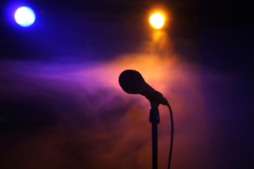 Microphone on stage