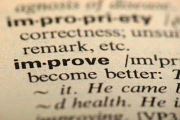 Word improve in a dictionary