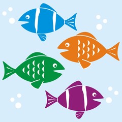 Naklejka premium Fishes