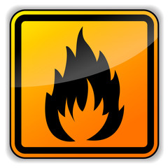 Vectore square flammable sign