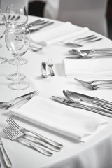 restaurant table setout