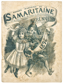 antique shop advertising, cover of shopping catalog