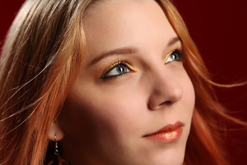 Fototapeta premium Beautiful woman wearing make-up