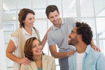 Fototapeta premium Business people having a conversation in office