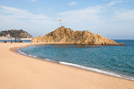 Beach Sa Palomera in Blanes, Costa Brava