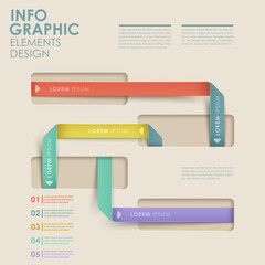 abstract flow chart infographics