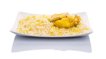 Chicken Kabsa Rice, a popular traditional Middle Eastern cuisine