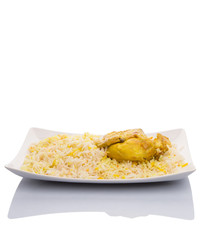 Chicken Kabsa Rice, a popular traditional Middle Eastern cuisine